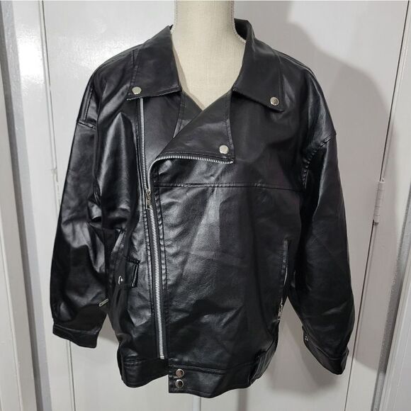 Women's faux leather jacket - Picture 6 of 10